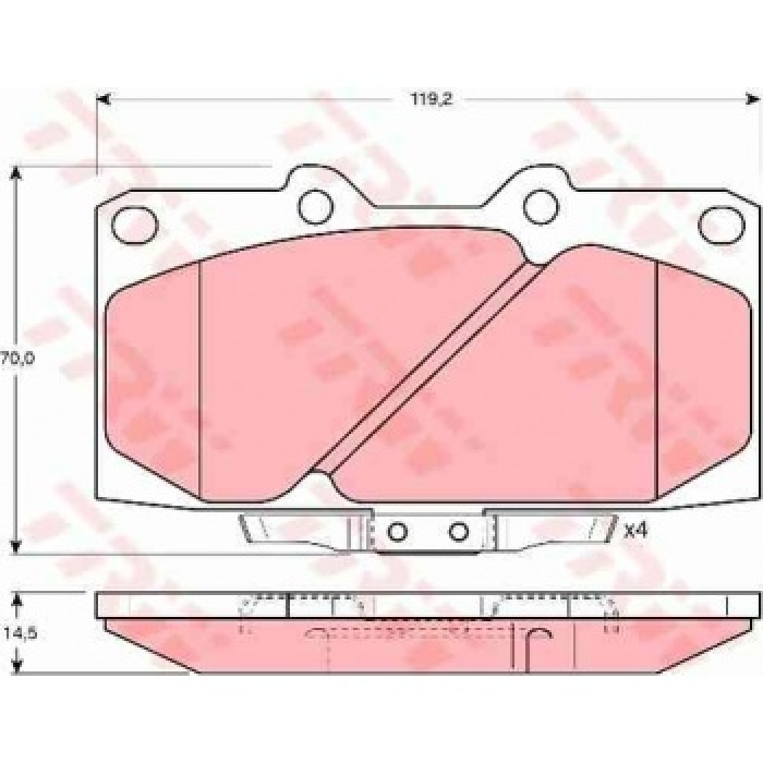 ON FREN BALATASI SUBARU IMPREZA 2.0 GT TURBO 98-05 FORESTER 98-02 TURBO - TRW GDB3131