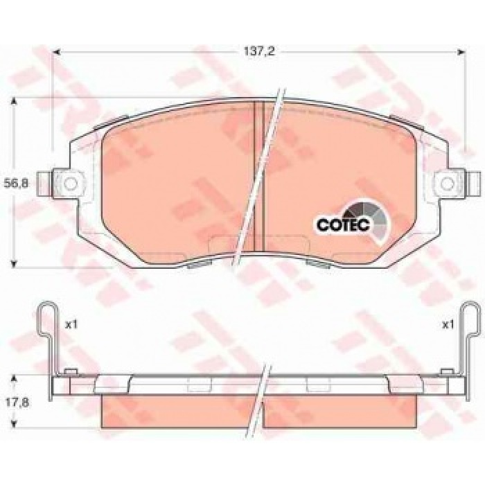 ON FREN BALATASI FORESTER 2.0-2.0S TURBO 09-02--- 2.5 11-02--- IMPREZA 2.0 12-00--- - TRW GDB3328