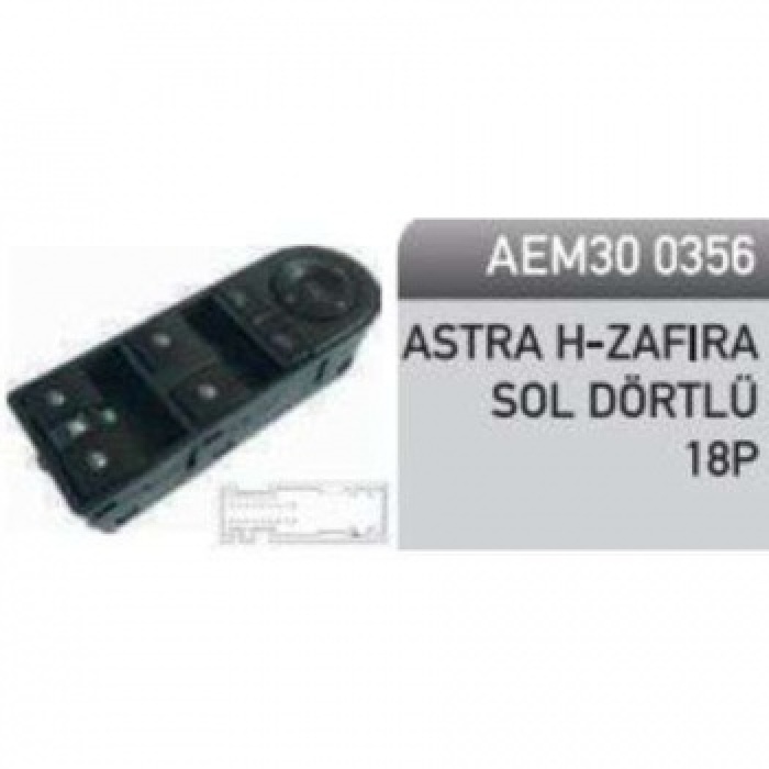 CAM ACMA KAPAMA ANAHTARI DORTLU ON SOL ASTRA H ZAFIRA B - AEM30 0356