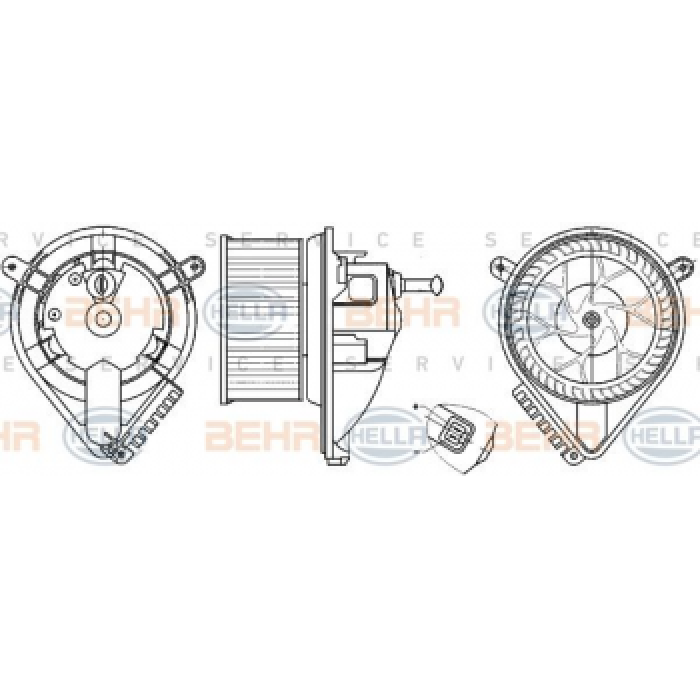 KALORIFER MOTORU SPRINTER 901 902 903 904 905 96-06 LT 28 35 46 96-06 - BEHR 8EW351304-021