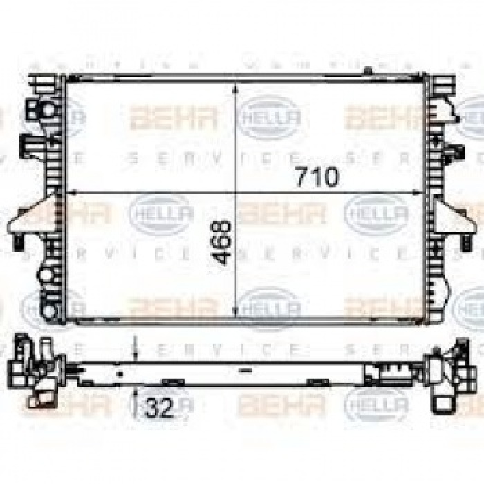 MOTOR RADYATORU TRANSPORTER T5 1.9TDI KLIMALI MANUEL 04- - BEHR 8MK376719-184