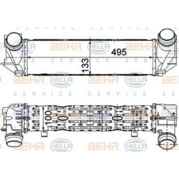 TURBO RADYATORU BMW F10 F11 N20 - BEHR 8ML376911-454