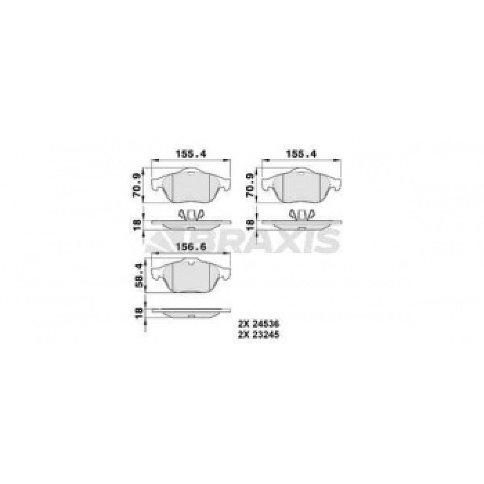 ON FREN BALATASI RENAULT MEGANE II 05- GRAND SCENIC II III 05-  CLIO III 04- 1.5 1.6 16V 1.9 D 2.0 16V 2.0 16 - BRAXIS AA0092