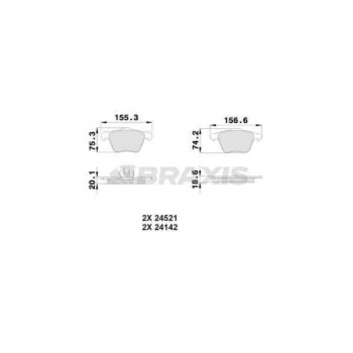 ON FREN BALATASI GALAXY S MAX 2.0ECO - 2.0TDCI - 2.2TDCI 06-15 VOLVO S60 II 10-15 S80 II V60 V70 III 10- XC70 II 07- - BRAXIS AA0193