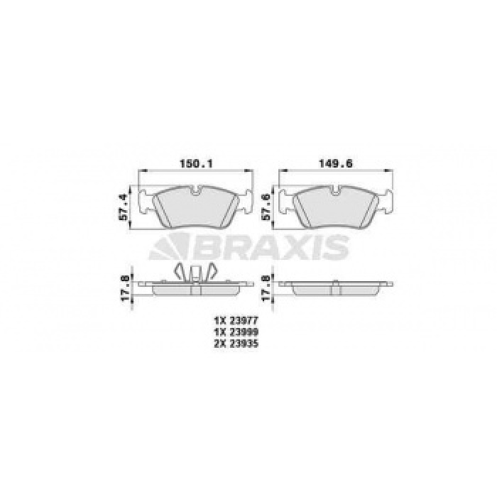 ON FREN BALATASI BMW 1 SERISI  E87 118I - 120I - 120D 04-- - BRAXIS AA0221