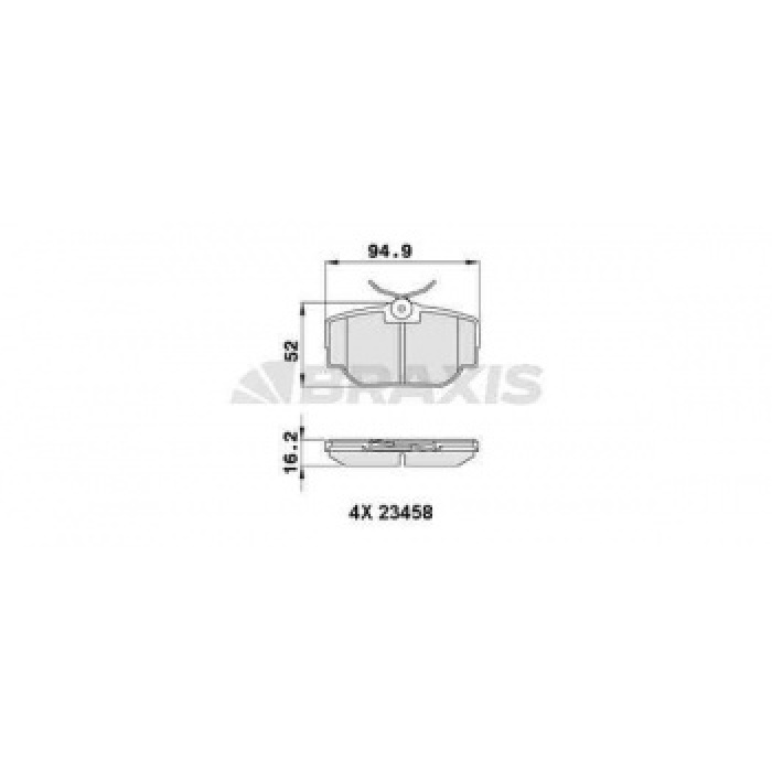 FREN BALATASI ARKA DISCOVERY 2 98-04 RANGE ROVER 94-01 CLASSIC - BRAXIS AA0262