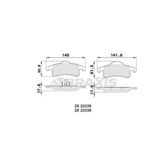 ARKA FREN BALATASI JEEP GRAND CHEROKEE II - BRAXIS AA0353