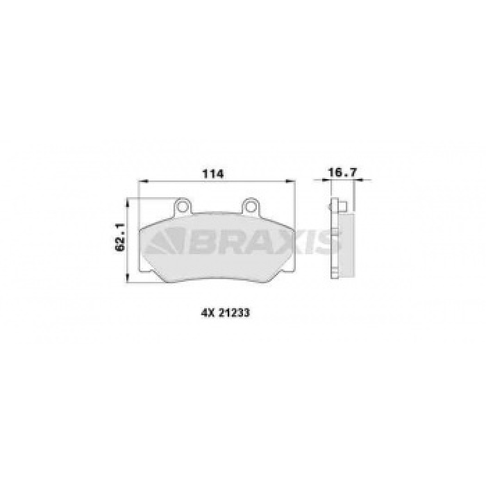 ON FREN BALATASI VOLVO 740 760 2.0 2.3 2.4D U113.9MM Y62MM K16.4MM - BRAXIS AA0364