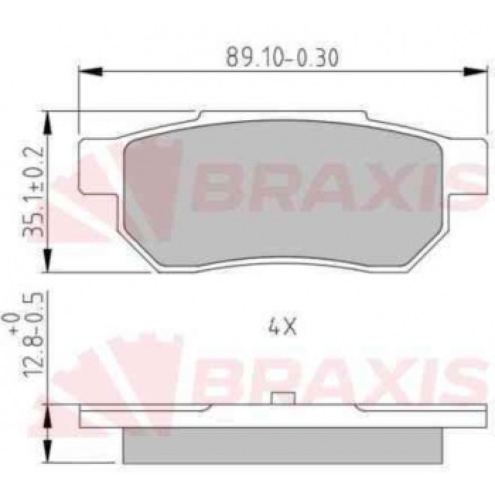 FREN BALATASI ARKA CIVIC 88-91 ACCORD 85- CRX 87- - BRAXIS AA0633