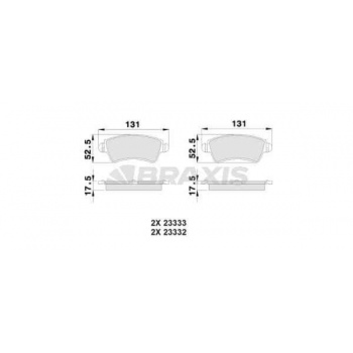 ON FREN BALATASI P206 GTI EW10J4 2.0 16V TU5JP4 1.6 16V P306 XSARA 1.6 8V 1.9 CELIK SEGMANLI - BRAXIS AB0024