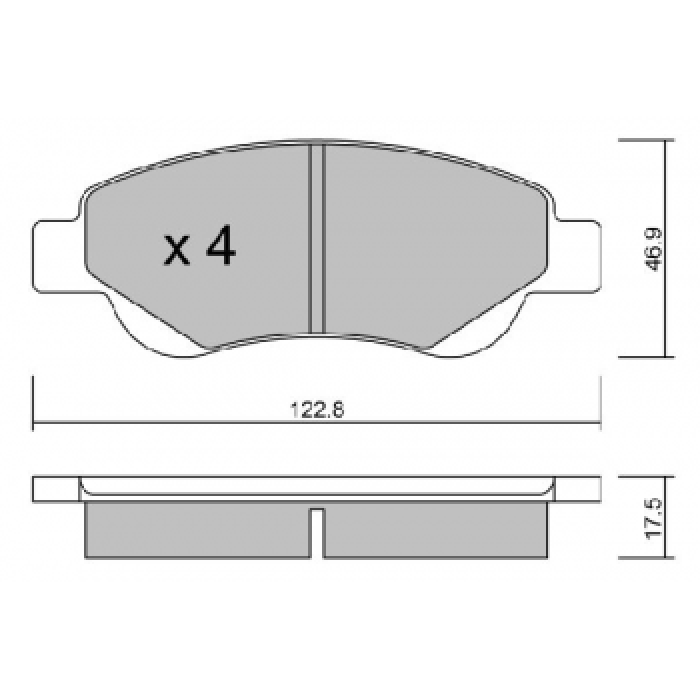 ON FREN BALATASI C1 1.0.1.4 HDI 06 - 05  P.107 1.0.1.4HDI 06 - 05  TOYOTA AYGO 1.0 1.4HDI - BRAXIS AB0010