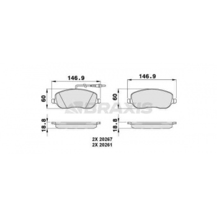 ON FREN BALATASI C8 P807 EXPERT JUMPY SCUDO 2.0 16V 2.0HDI 8V 02- - FISLI - BRAXIS AB0075