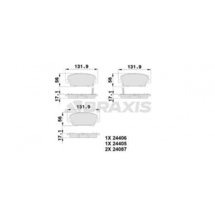 ON FREN BALATASI HONDA CIVIC HATCBACK 2006-- CIVIC SEDAN 2012-- - BRAXIS AB0103