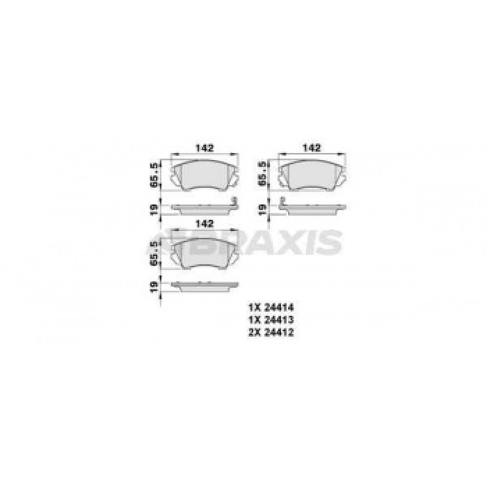 ON FREN BALATASI INSIGNIA ASTRA J ZAFIRA C 17 INCH JANT - BRAXIS AB0144