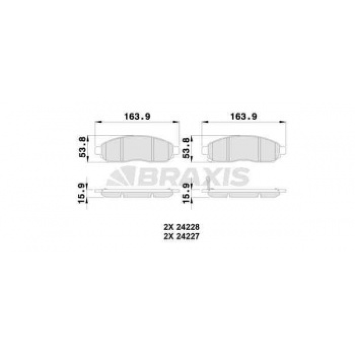 ON FREN BALATASI NISSAN NAVARA 04-10 PATFINDER 05-11 17 JANT - BRAXIS AB0198