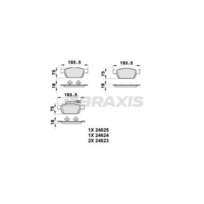 ON FREN BALATASI TRANSPORTER T5 - T6 1.9 2.0TDI 03- - BRAXIS AB0195