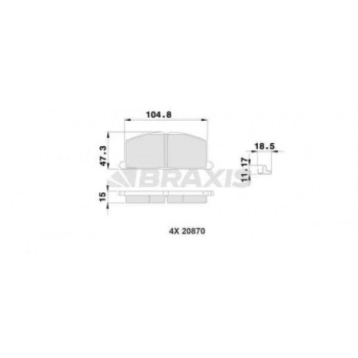 ON FREN BALATASI TOYOTA COROLLA 1.3 1.6 KARBURATORLU 1988-1997 CORONA 1988-1991 AT171 191 - BRAXIS AB0215