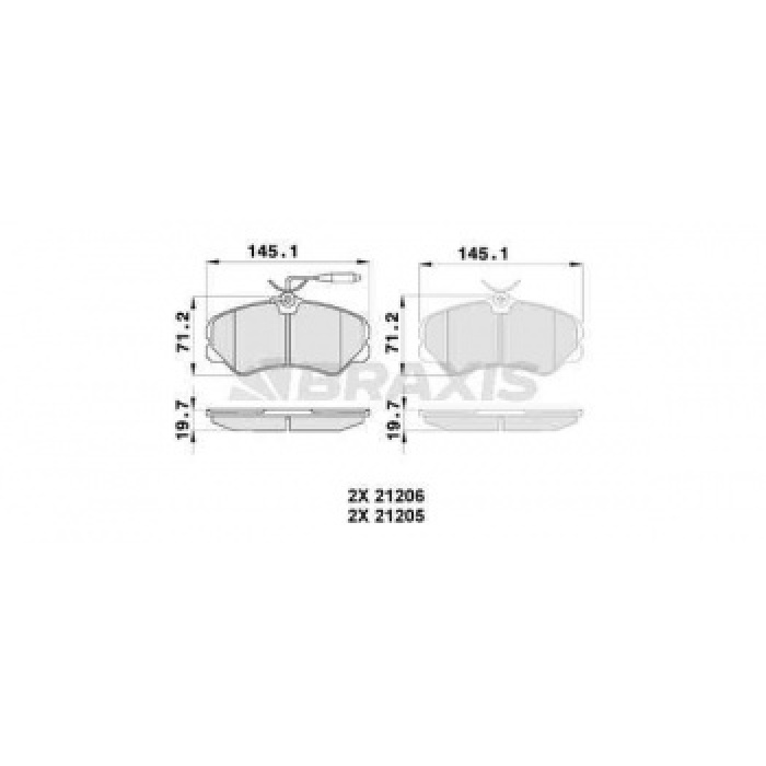 ON FREN BALATASI FIAT PSA DUCA TALENTO J5 C25 - BRAXIS AB0235