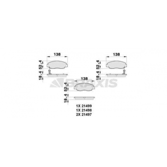 ON FREN BALATASI HONDA ACCORD 2.0 90-98 CR-V 95-- - BRAXIS AB0273