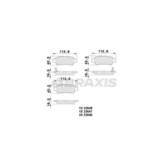 ARKA FREN BALATASI AVENSIS VERSO VVT I D4D 03- - BRAXIS AB0393