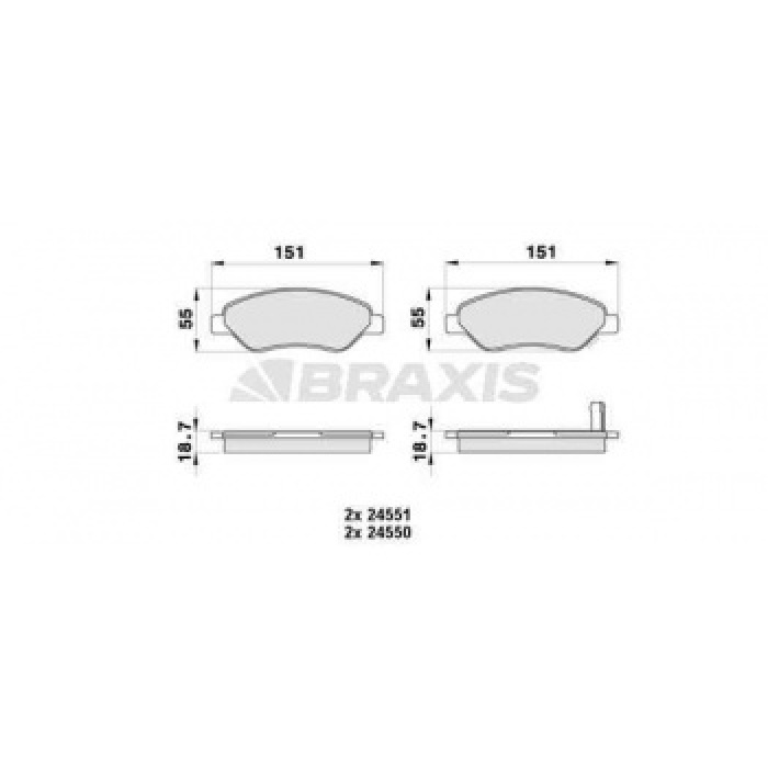 ON FREN BALATASI CORSA D 1.7 CDTI 06- - BRAXIS AB0434