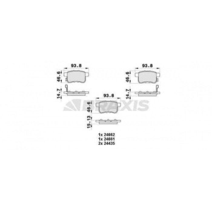 ARKA FREN BALATASI ACCORD 09--12 - BRAXIS AB0437