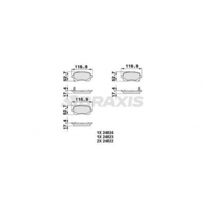 ARKA FREN BALATASI FREEMONT JC 2.0 JTD-3.6 V6 08-11- - BRAXIS AB0481