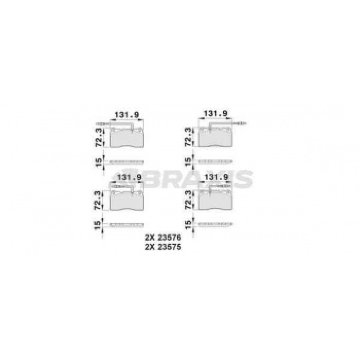 ON FREN BALATASI P607 ES9J4 3.0 24V TUM MODELLER 99- - BRAXIS AB0527