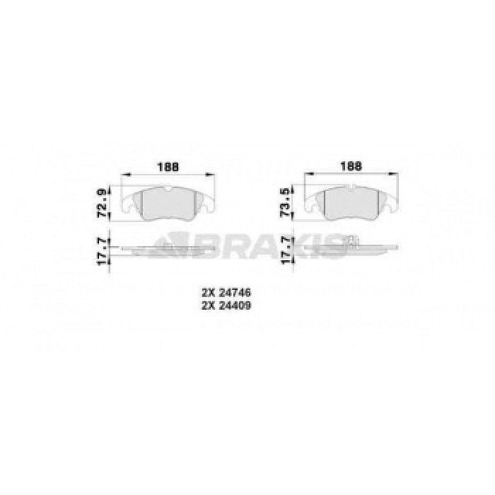 ON FREN BALATASI FOCUS II DA 2.5RS - 2.5RS 500 01 - 09- - BRAXIS AB0539