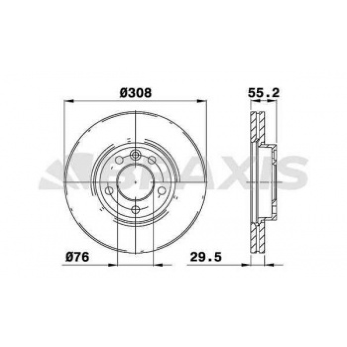 ON FREN DISK AYNASI HAVALI 16 JANT TOUAREG 2.5 - 3.0 - 3.6 - 4.2 - 5.0 - 6.0 03-10 TRANSPORTER T5 - T6 1.9 - 2.0 - BRAXIS AD0123