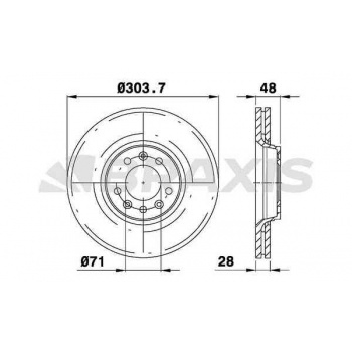 ON FREN DISK AYNASI C5 III-P407 DW10BTED42.0 16V EXPERT III-JUMPY III-SCUDO III  HAVALI  1.6HDI-2. - BRAXIS AD0122