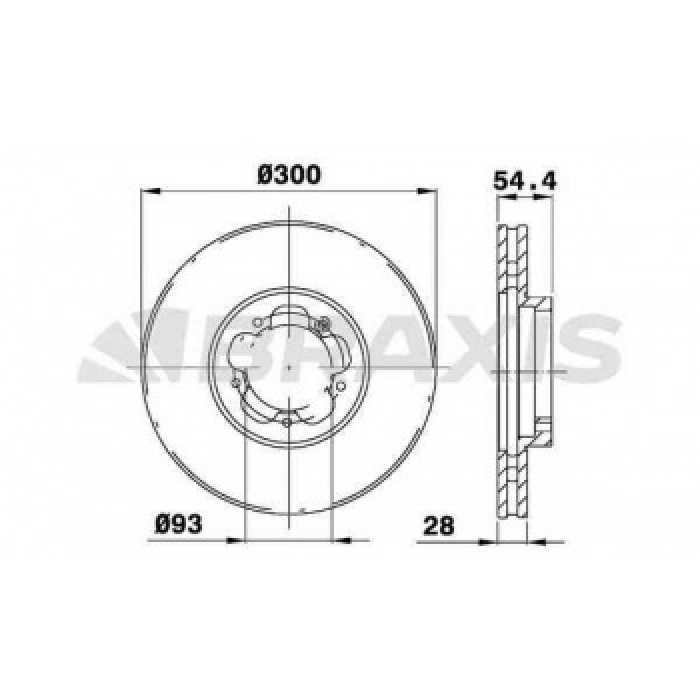 ON FREN DISK AYNASI TRANSIT V347 2.2TDCI - 2.4TDCI - 3.2TDCI 06 -- A.CEKER OLCU 300 - 28 - BRAXIS AD0196