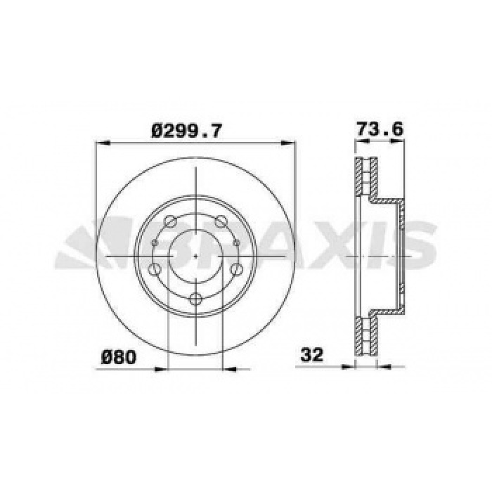 ON FREN DISK AYNASI JUMPER III - BOXER III - DUCATO III 20Q CAP300 KALINLIK32 06--- - BRAXIS AD0985