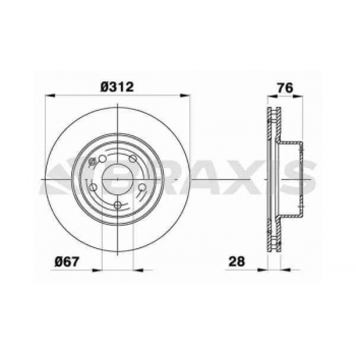 FREN DISKI ON S-CLASS W220 98-05 - BRAXIS AD1043