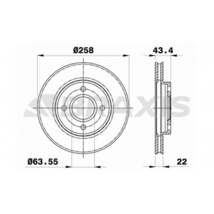 ON FREN DISK AYNASI FOCUS I 98-04 FIESTA V 00-08 FUSION 02-12 FORD KA 1.6 03-08 MAZDA II 1.2 - 1.4 - 1.6 - BRAXIS AE0004