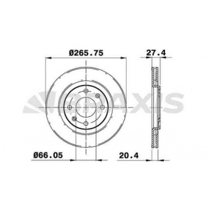 ON FREN DISK AYNASI HAVALI PARTNER BERLINGO - 03 1.4I 1.8D 1.9D P306 XSARA ZX BX XANTIA XSARA PICAS - BRAXIS AE0019