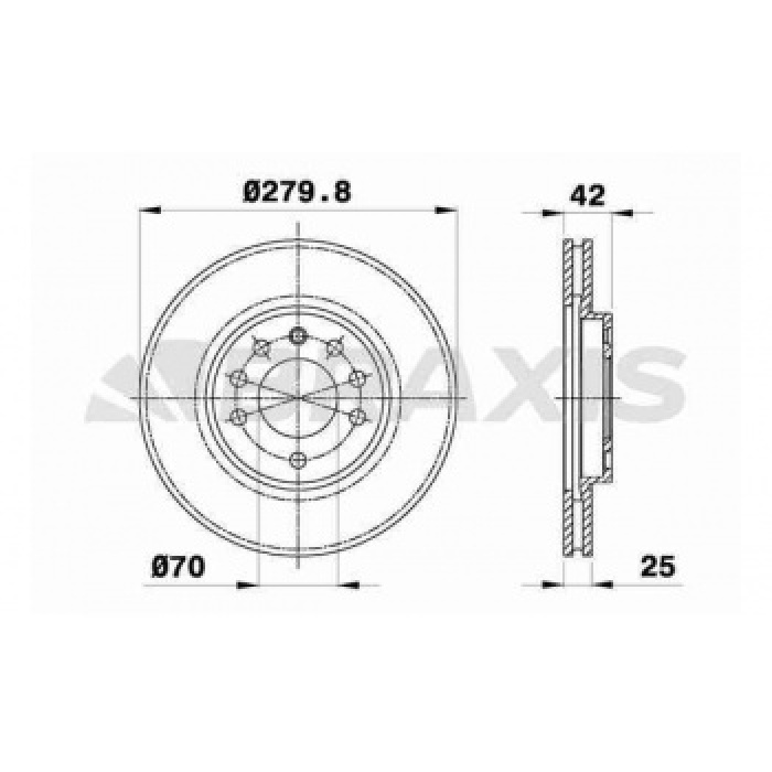 ON FREN DISK AYNASI 5 BIJON ASTRA G ASTRA H CORSA C MERIVA A - BRAXIS AE0020