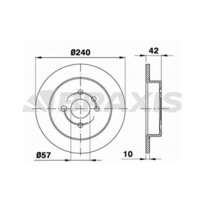 ARKA FREN DISK AYNASI 5 BIJON ASTRA H MERIVA B CORSA C ASTRA G 2.0DI 2.0 16V 1.8 16V 02 - 98-2.0D - BRAXIS AE0031