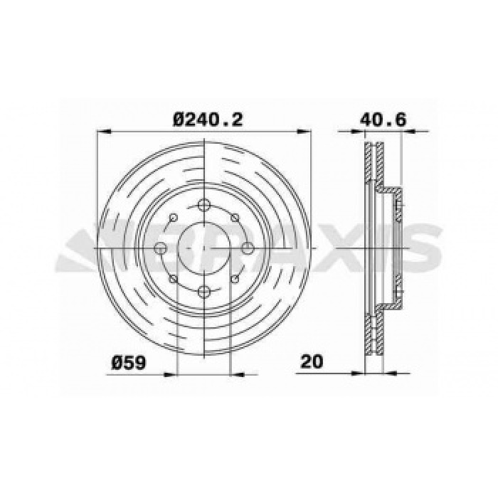 ON FREN DISKI 500 07- PANDA 03- - KA 08- 1.3 TDCI - BRAXIS AE0036