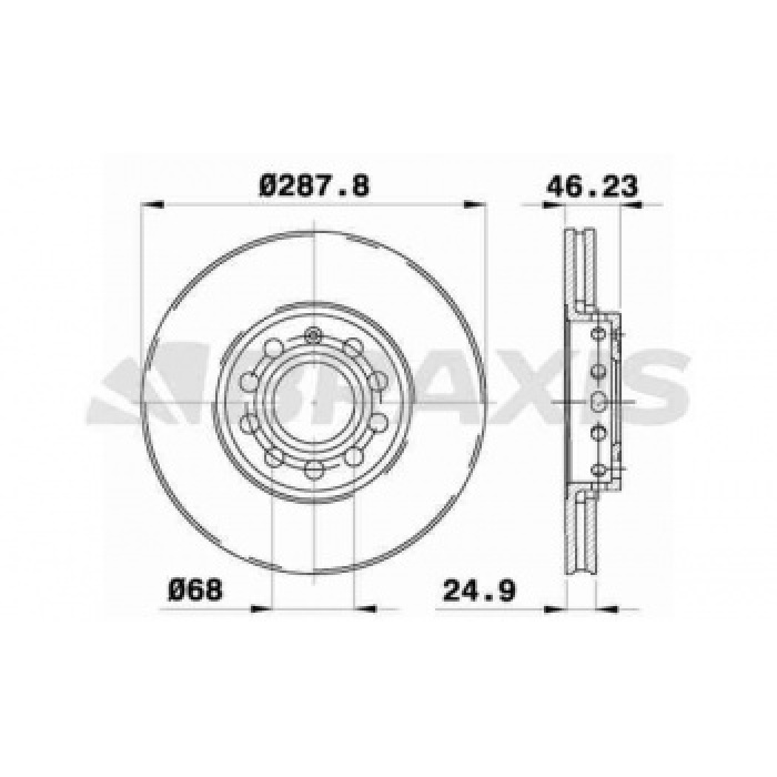 ON FREN AYNASI PASSAT 96-05 A4 A6 1.8 20V 1.9TDI 97- - BRAXIS AE0043