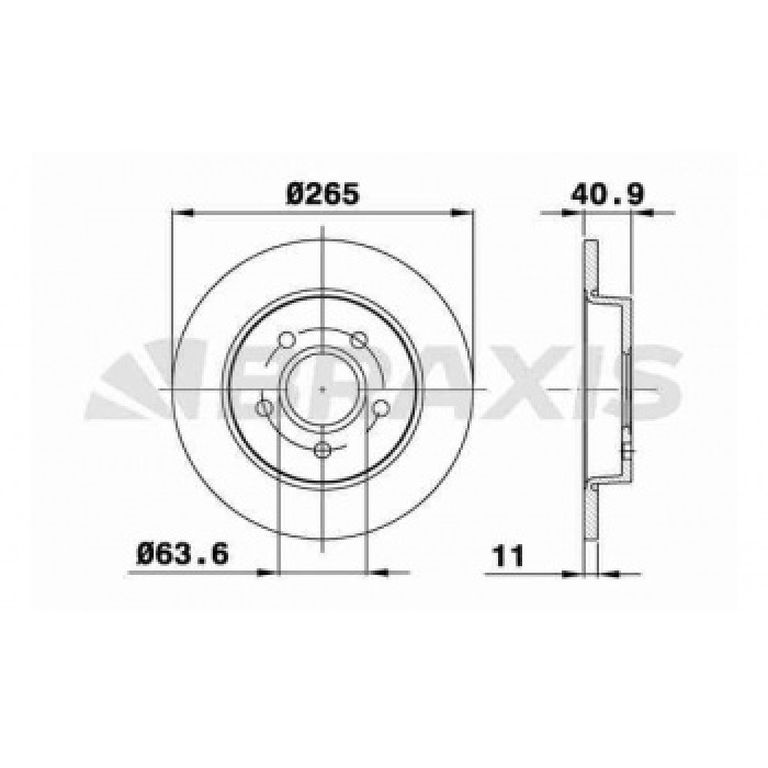 ARKA FREN DISK AYNASI FOCUS II 04 -- FOCUS II C MAX 03-07 C MAX 07 -- 1.6TI 16V - 1.6TDCI - 1.8 MAZ - BRAXIS AE0100