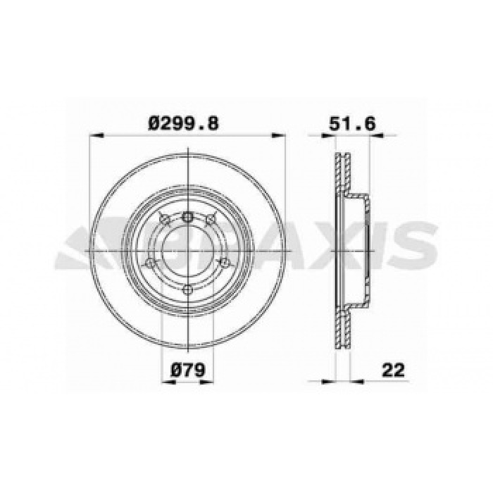 FREN DISKI ON HAVALI BMW E46 99-04 - BRAXIS AE0110