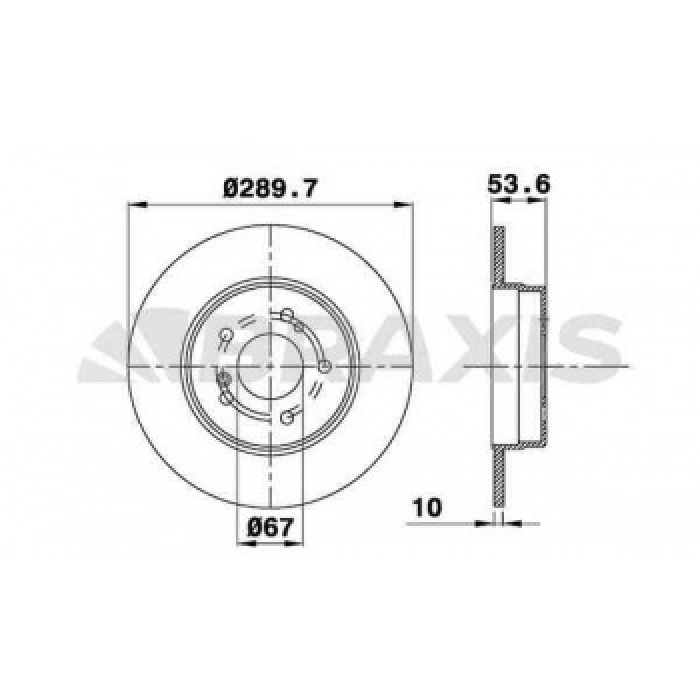 FREN DISKI ARKA W203 02-07 CL203 02-08 S203 02-07 C209 02-09 A209 03-10 - BRAXIS AE0143