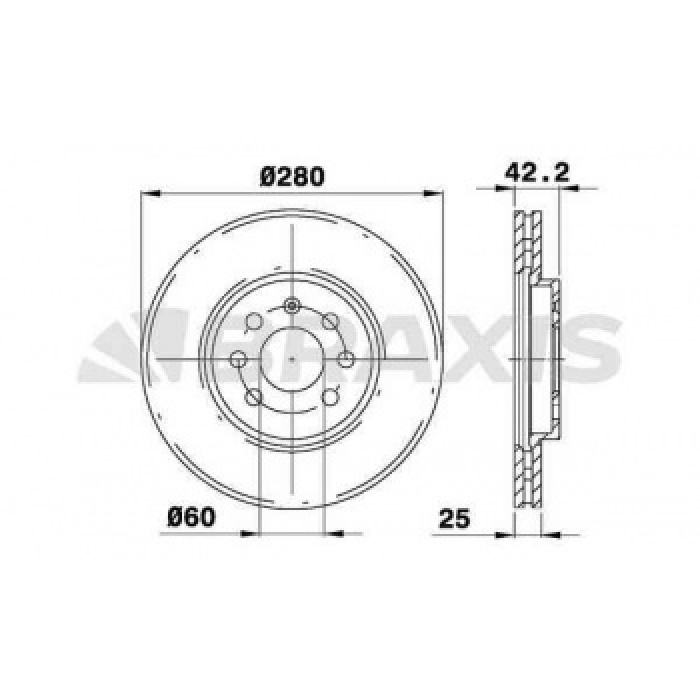 ON FREN DISKI ASTRA H 1.4 1.6 04- MERIVA 1.6 03- COMBO 1.3 CDTI - BRAXIS AE0168