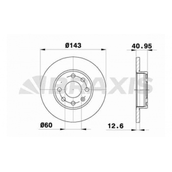 ON FREN DISK AYNASI HAVA SOGUTMASIZ ASTRA F CORSA A CORSA B - BRAXIS AE0166