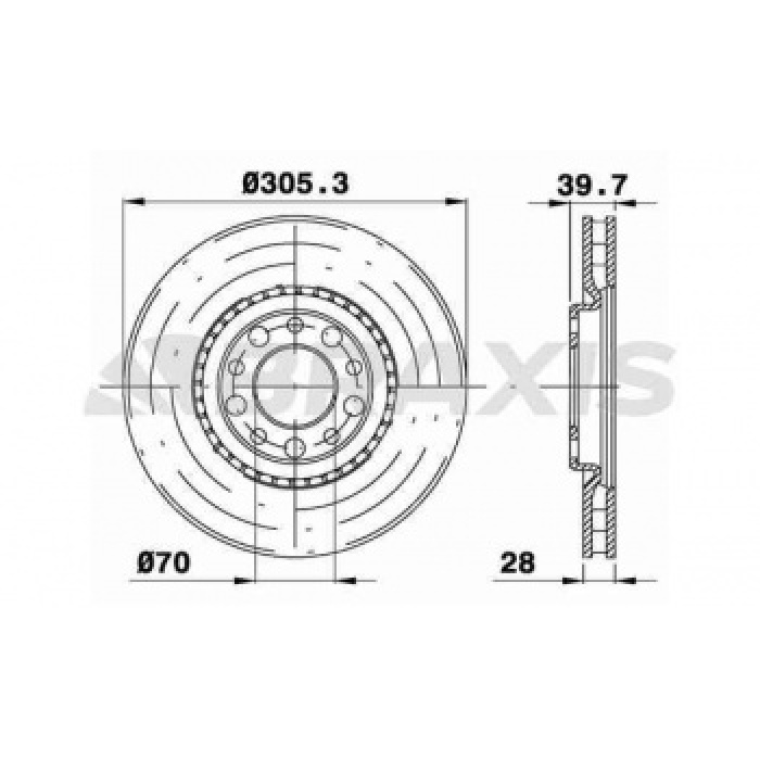 ON FREN DISKI JEEP RENEGADE SUV 1.4 1.6 2.0 CRD 4X4 14- ALFA ROMEO 159 05-11 GIULIETTA 10- 500X 14- COMPASS 16- - BRAXIS AE0220