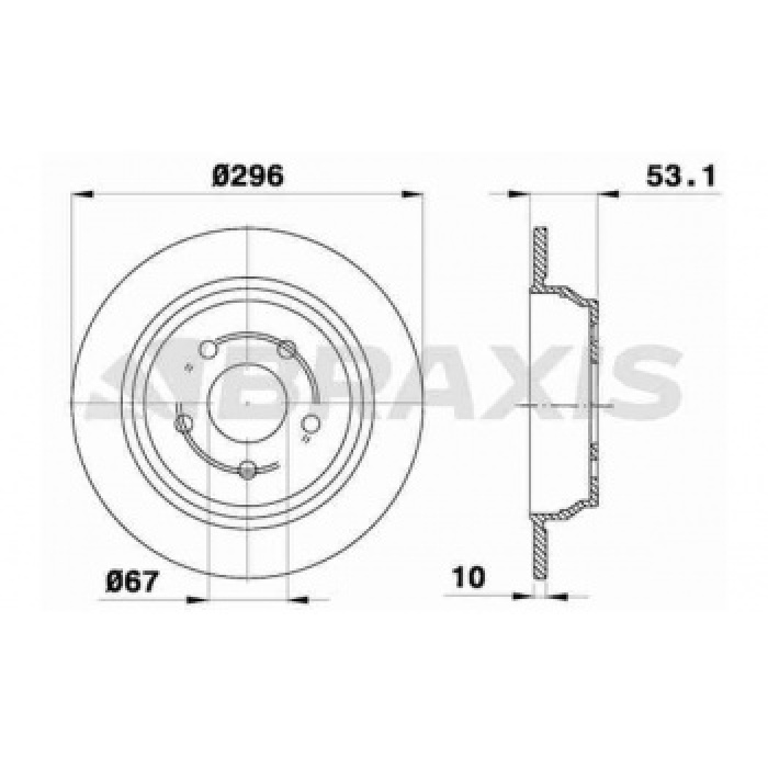 FREN DISKI ARKA VIANO W639 03- VITO W639 03- - BRAXIS AE0230