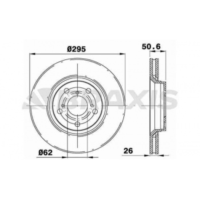 ON FREN DISKI AYNASI HAVALI TOYOTA AVENSIS 2009-- VERSO 2010-- 295X5 - BRAXIS AE0258