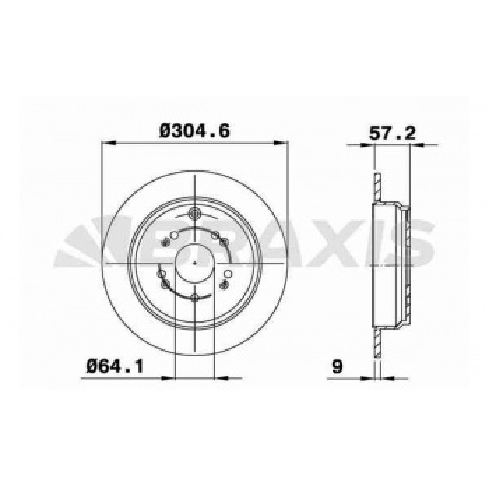 ARKA FREN DISK AYNASI DUZ HONDA CRV 2007- 293X5 - BRAXIS AE0272