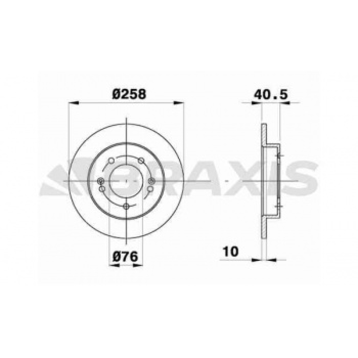 ARKA FREN DISK AYNASI IX20 JC 1.4-1.6-1.4 CRDI-1.6 CRDI 11-10- - BRAXIS AE0386